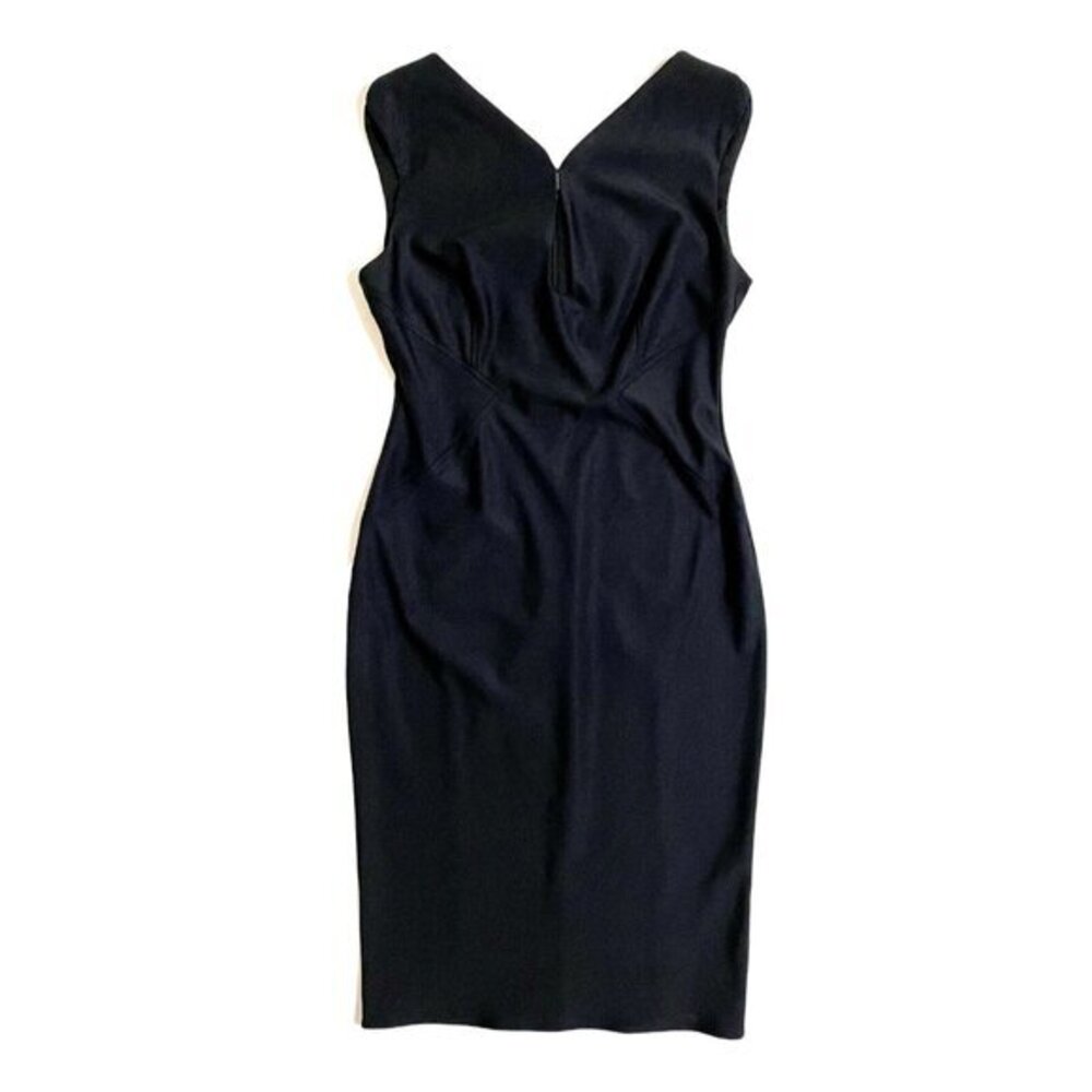 Zac Zac Posen Dress Sleeveless Jujy Sheath Black Midi Dress SZ 12 New